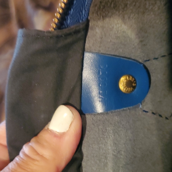 Louis vuitton crossberry blue -leather 35 tote bag keys brand new dust cover - Picture 3 of 16